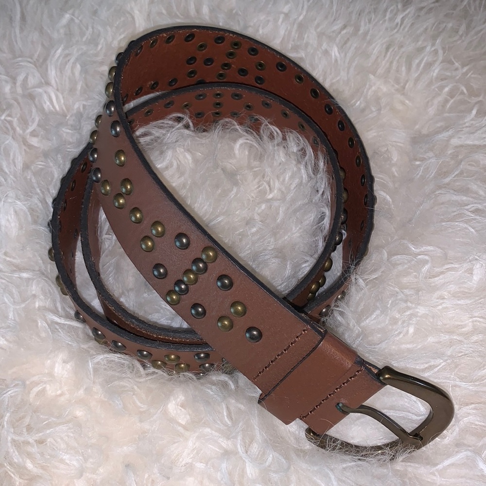 Genuine Leather Studded Belt